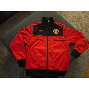 Manchester United Jacket Red Full Zip Adult Medium MUFC Soccer Football Official